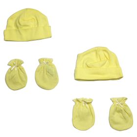 Unisex Baby Cap and Mittens 4 Piece Set