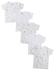 White Side Snap Short Sleeve Shirt - 5 Pack