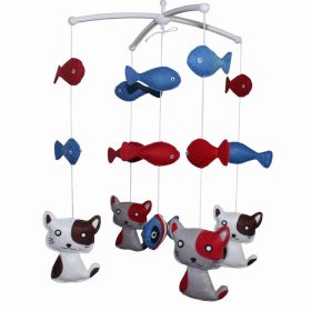 Baby's Friend Crib Mobile Crib Decorations Handmade Cot Mobile [Cat&Fish]