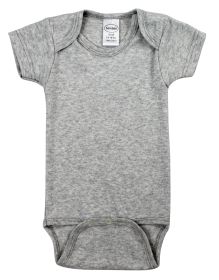 Grey Interlock Short Sleeve Bodysuit Onezie (Color: Grey, size: medium)