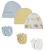 Baby Boys Caps and Mittens (Pack of 6)