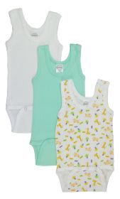 Boys Printed Tank Top (Color: White/Aqua/Print, size: Newborn)