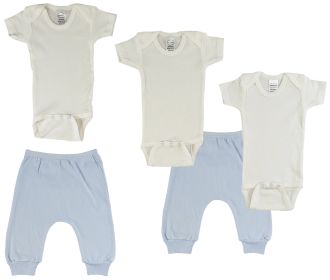 Infant Onezies and Joggers (Color: Blue/Blue, size: Newborn)