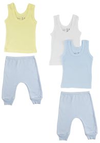 Boys Tank Tops and Joggers (Color: Blue/Blue, size: Newborn)