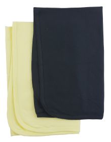 2 Receiving Blankets (Color: Black/Yellow, size: 30x40)