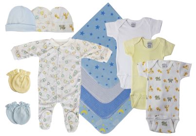 Baby Boy 13 Pc Layette Sets (Color: White/Blue, size: medium)