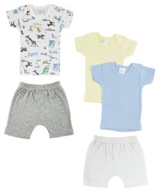 Infant Girls T-Shirts and Shorts (Color: White/Grey, size: Newborn)