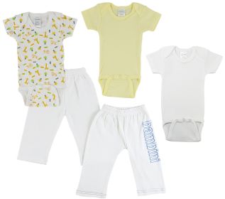 Infant Onezies and Track Sweatpants (Color: White/Blue, size: Newborn)