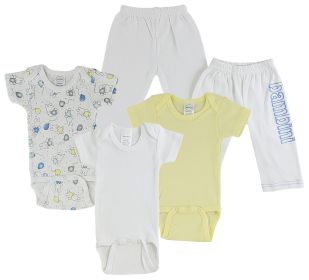 Infant Onezies and Track Sweatpants (Color: White/Blue, size: Newborn)