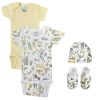 Unisex Newborn Baby 4 Pc Layette Sets