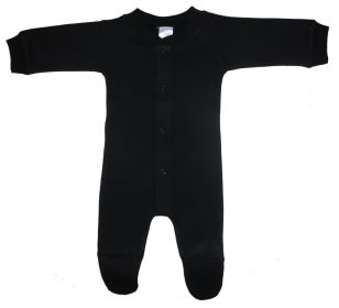 Black Interlock Sleep & Play (Color: Black, size: small)