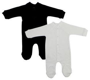 Interlock Black and White Closed-toe Sleep & Play (Pack of 2) (Color: White, size: medium)