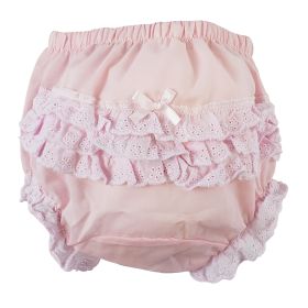 Pink Girl's Cotton/Poly "Fancy Pants" Underwear (Color: Pink, size: large)